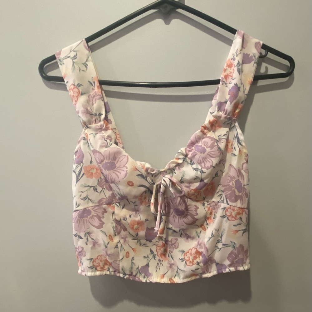 Forever 21 floral Crop Tank Top 🌸